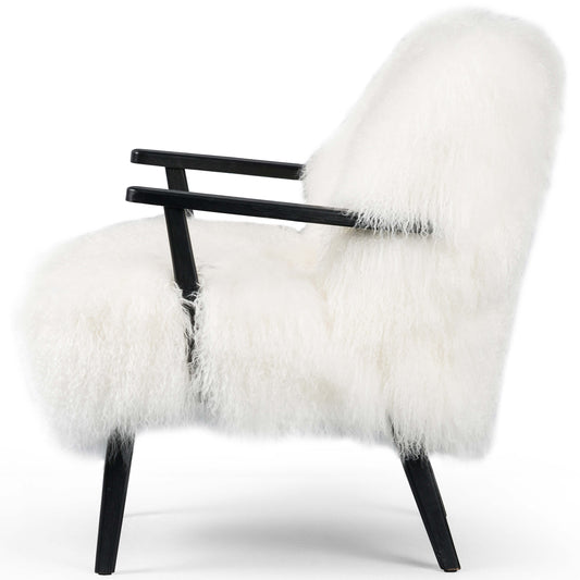 Ashland Armchair, Cream/Drifted Matte Black