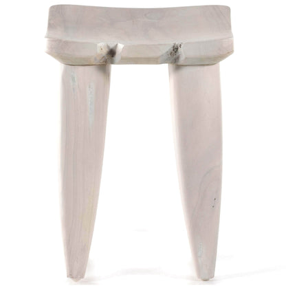 Zuri Outdoor Stool, Ivory Teak