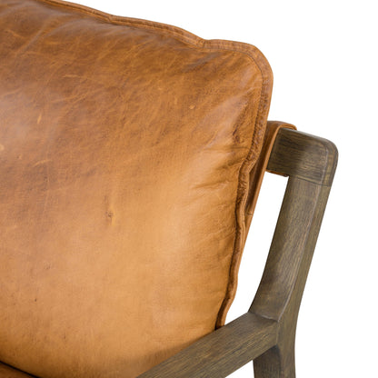 Ace Leather Chair, Raleigh Chestnut