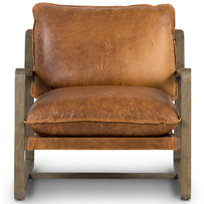 Ace Leather Chair, Raleigh Chestnut