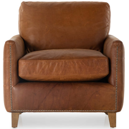 Chet Leather Chair, Heriloom Sienna