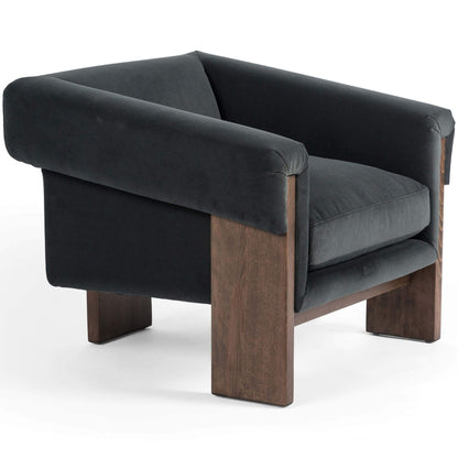 Cairo Chair, Modern Velvet Smoke