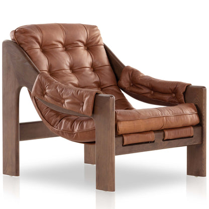 Halston Leather Chair, Heirloom Sienna