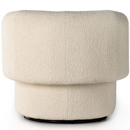 Tybalt Swivel Chair, Sheepskin Natural