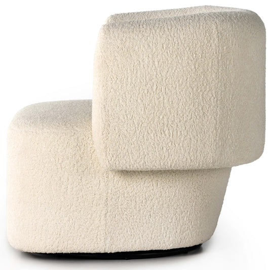 Tybalt Swivel Chair, Sheepskin Natural