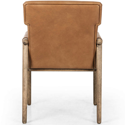 Almada Leather Arm Chair, Valencia Camel