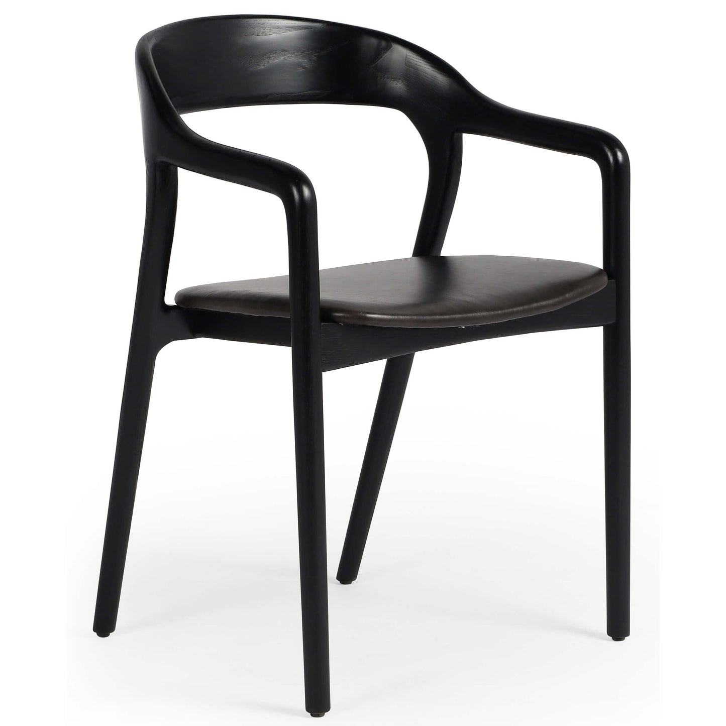 Amare Leather Arm Chair, Sonoma Black