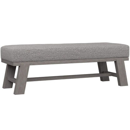 Trianon Upholstered Bench, Gris