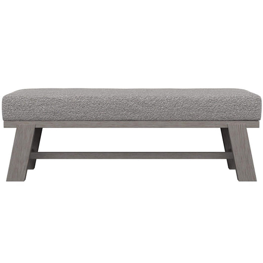 Trianon Upholstered Bench, Gris