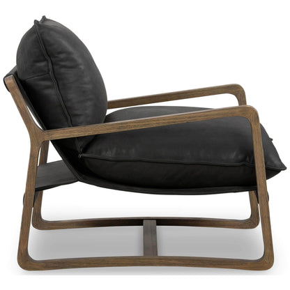 Ace Leather Chair, Umber Black