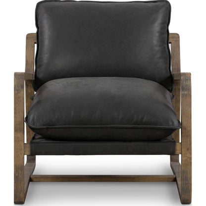 Ace Leather Chair, Umber Black