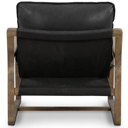 Ace Leather Chair, Umber Black