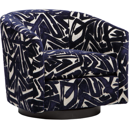 Coltrane Swivel Chair, ACDC Indigo