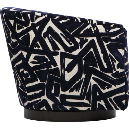 Coltrane Swivel Chair, ACDC Indigo