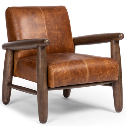 Oaklynn Leather Chair, Raleigh Chestnut