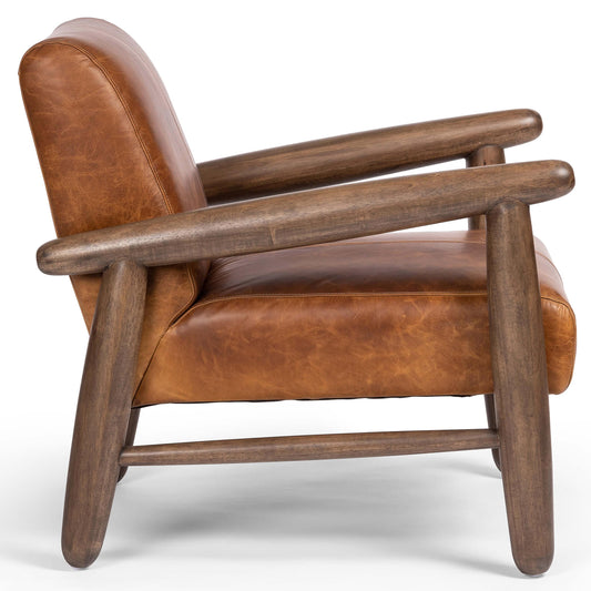 Oaklynn Leather Chair, Raleigh Chestnut