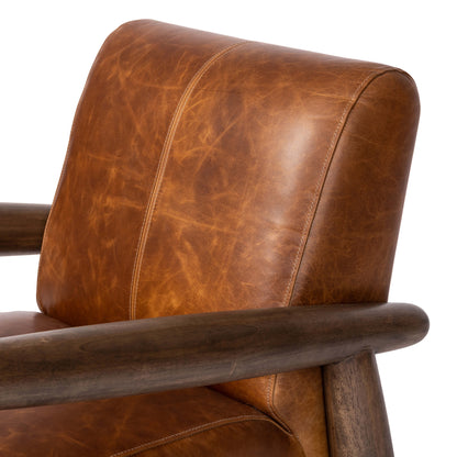 Oaklynn Leather Chair, Raleigh Chestnut