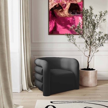 Curves Lounge Chair, Black