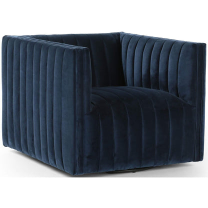 Augustine Swivel Chair, Sapphire Navy