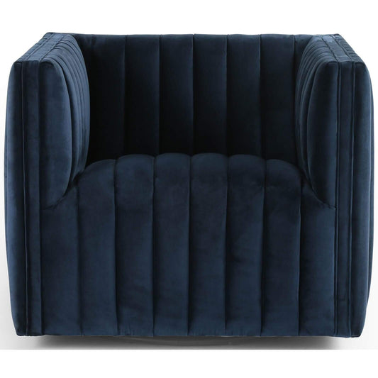 Augustine Swivel Chair, Sapphire Navy