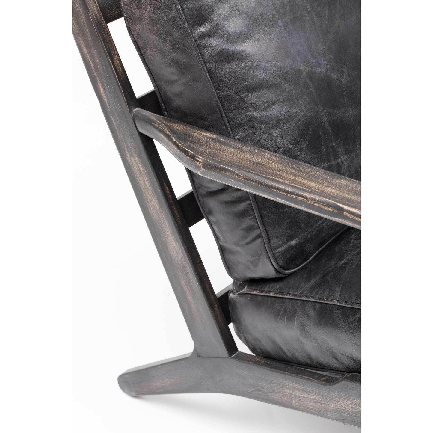 Brooks Leather Lounge Chair, Ebony