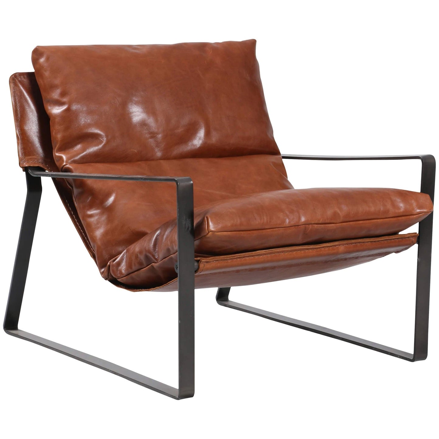 Emmett Leather Sling Chair, Dakota Tobacco