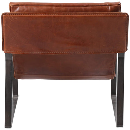 Emmett Leather Sling Chair, Dakota Tobacco