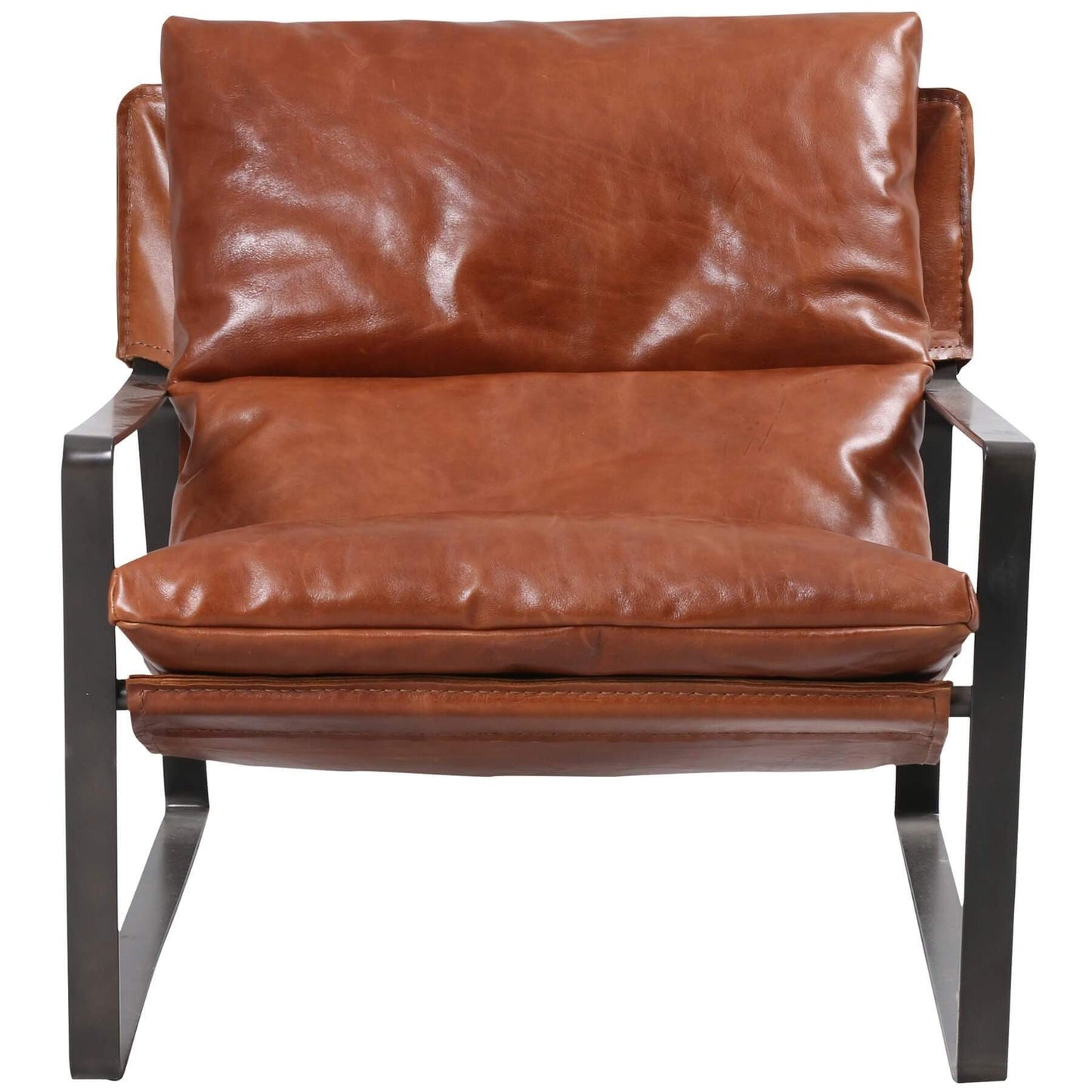 Emmett Leather Sling Chair, Dakota Tobacco