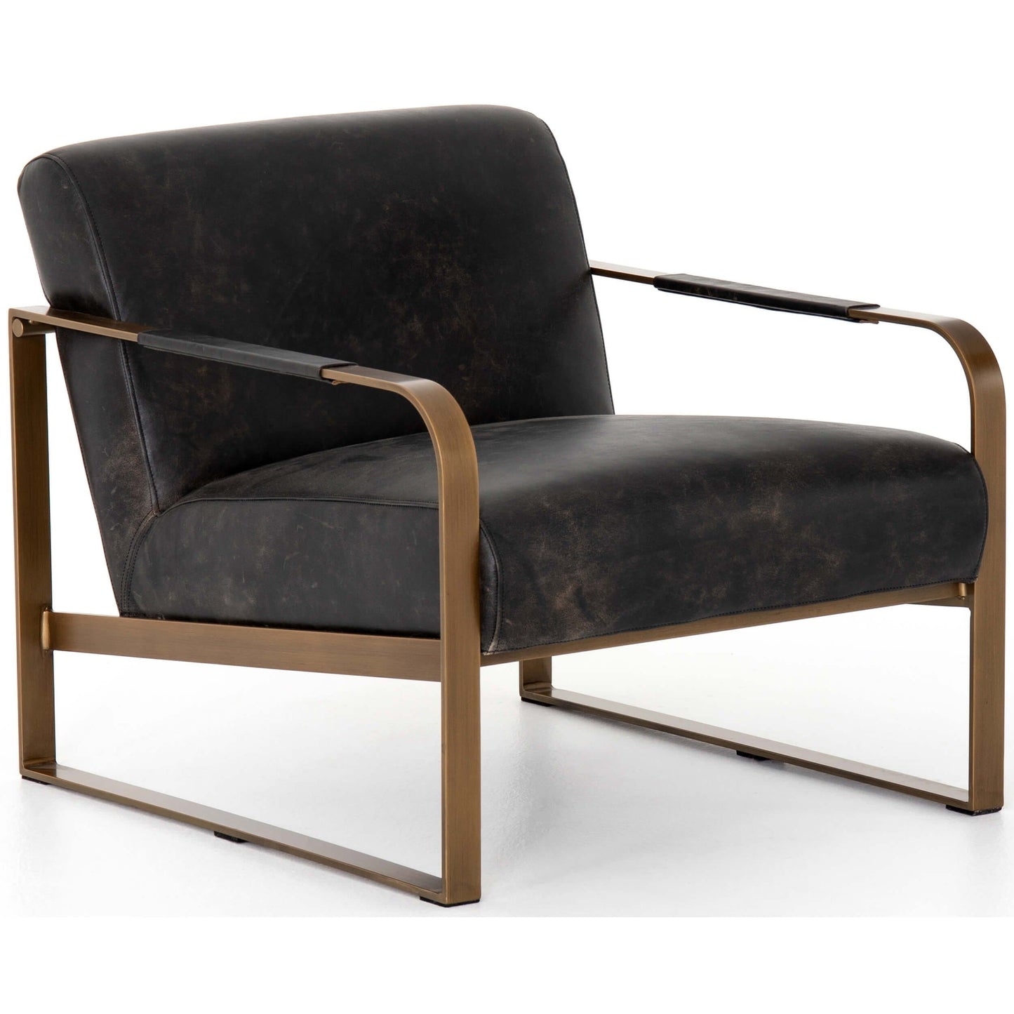 Jules Leather Chair, Rialto Ebony