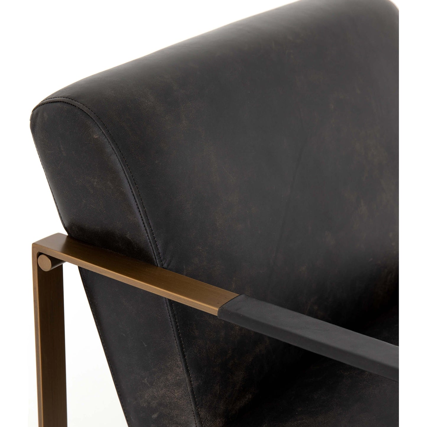 Jules Leather Chair, Rialto Ebony